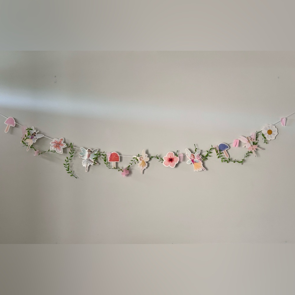 Fairy Party banner and gift bags